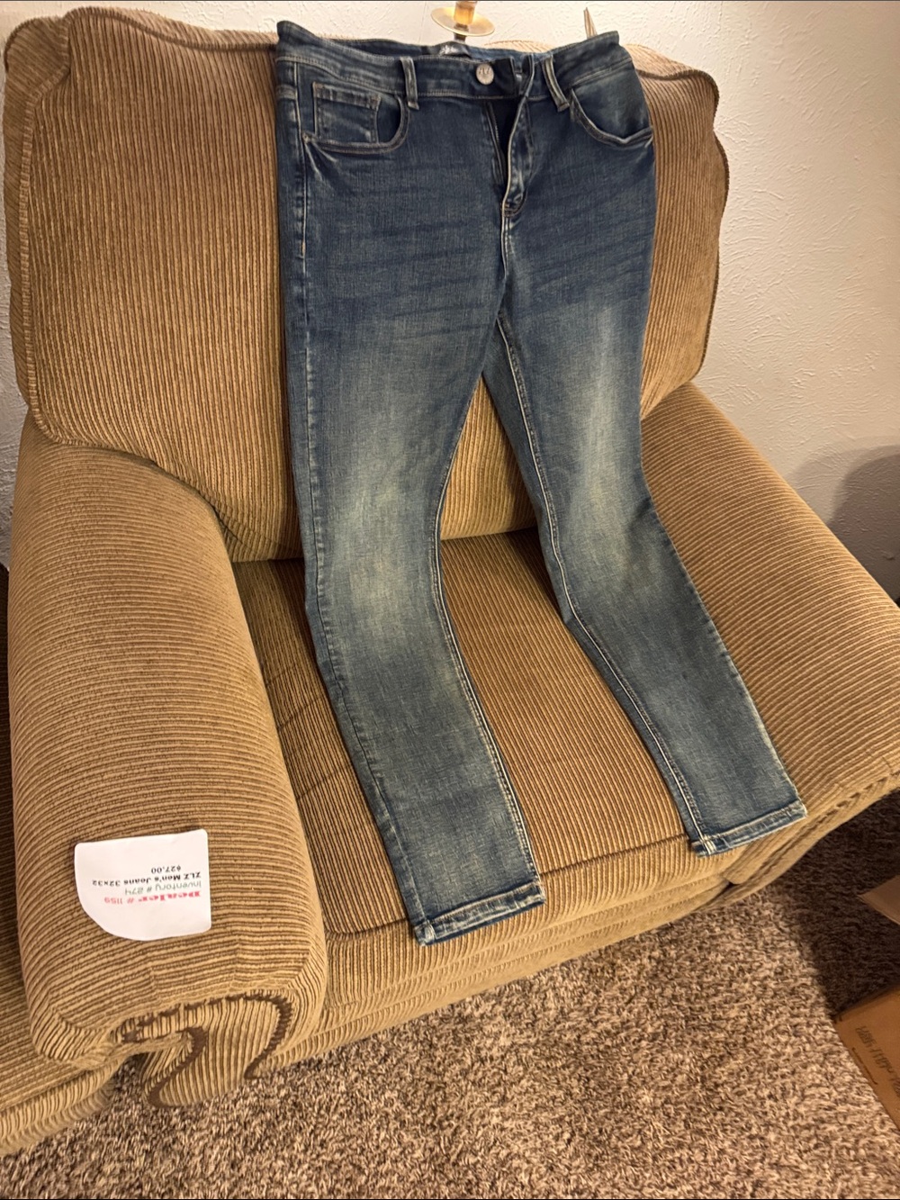 Men’s ZLZ Mid-Wash Blue Slim Jeans Size 32x32